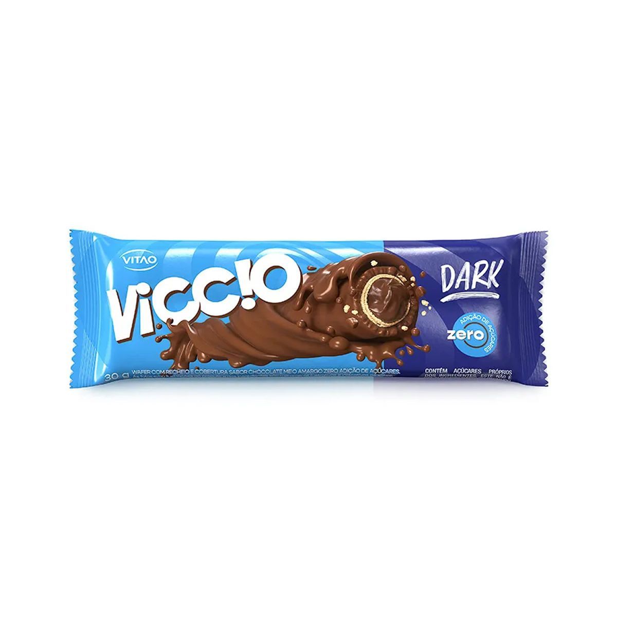 Viccio Roll - 1 Unidade de 30g Chocolate Amargo - VITAO*** Data Venc. 28/06/2025