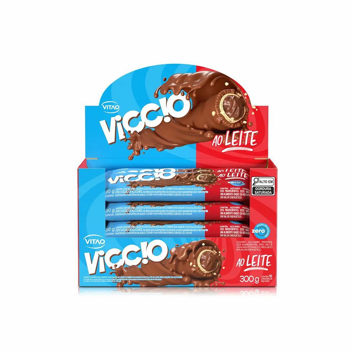 Viccio Roll - 10 Unidades de 30g Chocolate ao Leite - VITAO