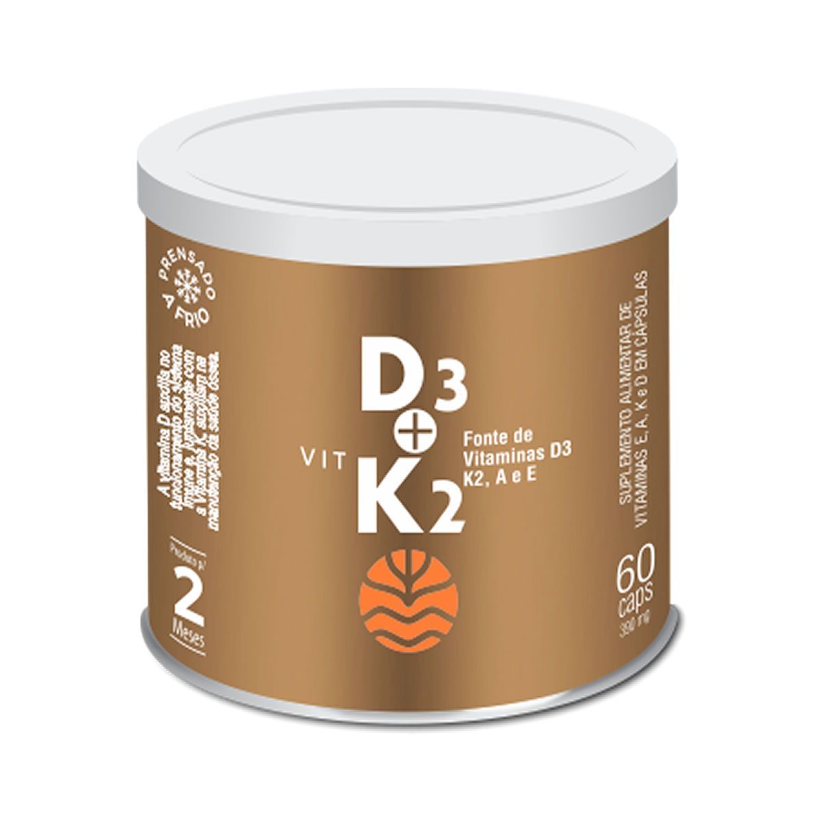 Vit D3 + K2 - 60 C�psulas - Vital �tman