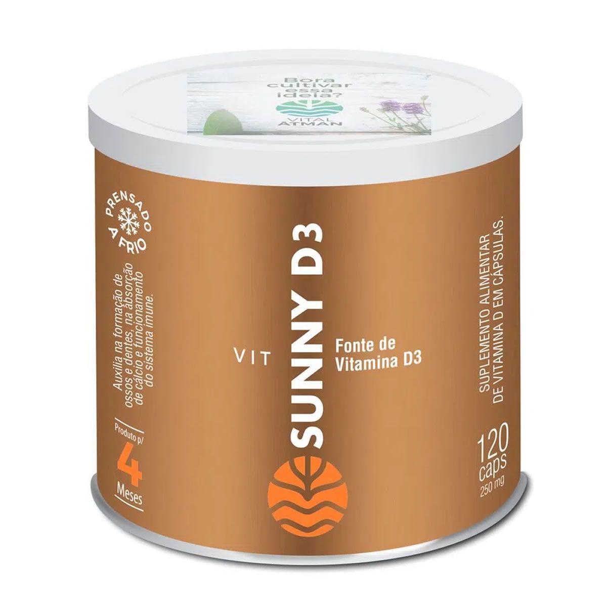 Vit Sunny D3 - 120 C�psulas - Vital �tman