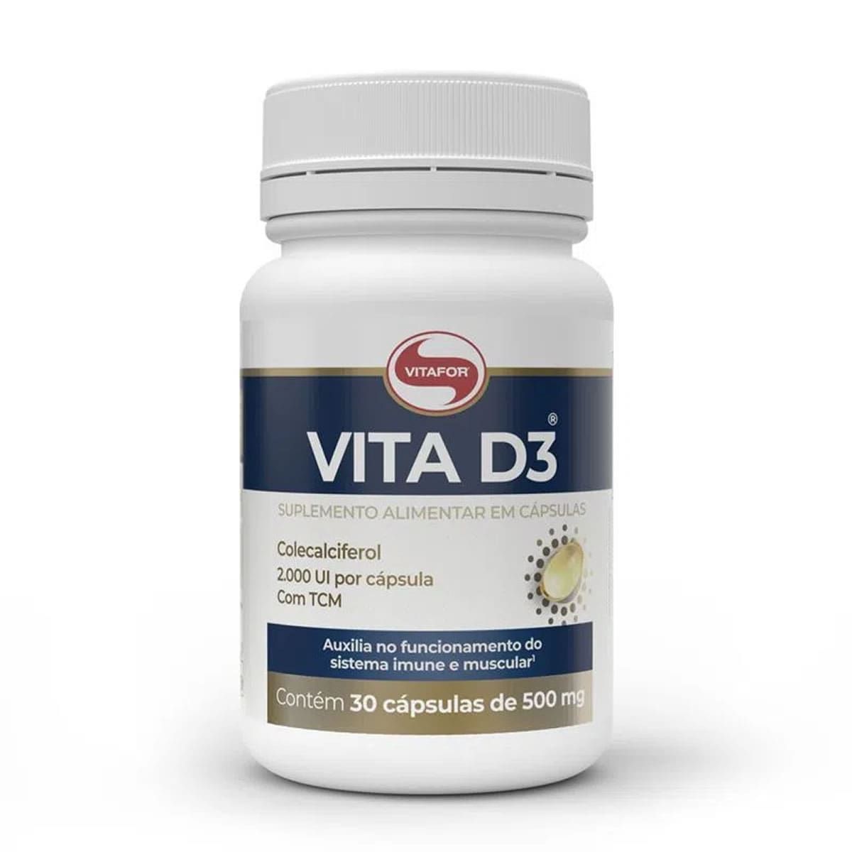 Vita D3 - 30 C�psulas - Vitafor*** Data Venc. 28/02/2023