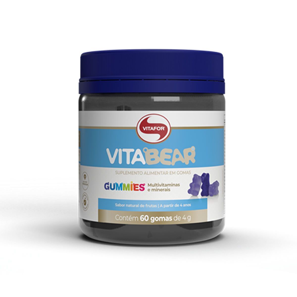 Vitabear - 60 Gomas Sabor Natural de Frutas  - Vitafor*** Data Venc. 30/11/2024