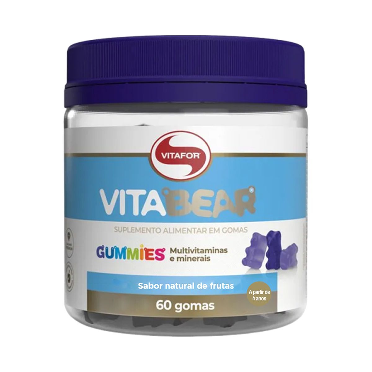 Vitabear - 60 Gomas Sabor Natural de Frutas  - Vitafor