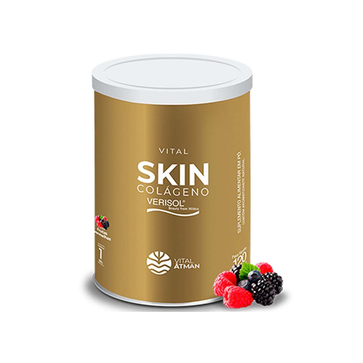Vital Skin Col�geno Verisol - 120g Frutas Vermelhas - Vital �tman*** Data Venc. 30/10/2026