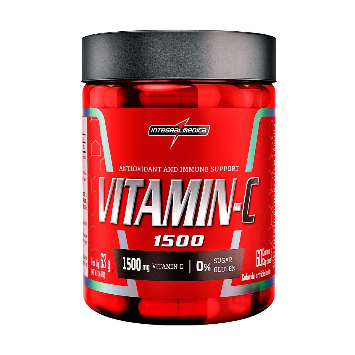 Vitamin C 1500mg -  60 C�psulas - IntegralM�dica*** Data Venc. 28/02/2024