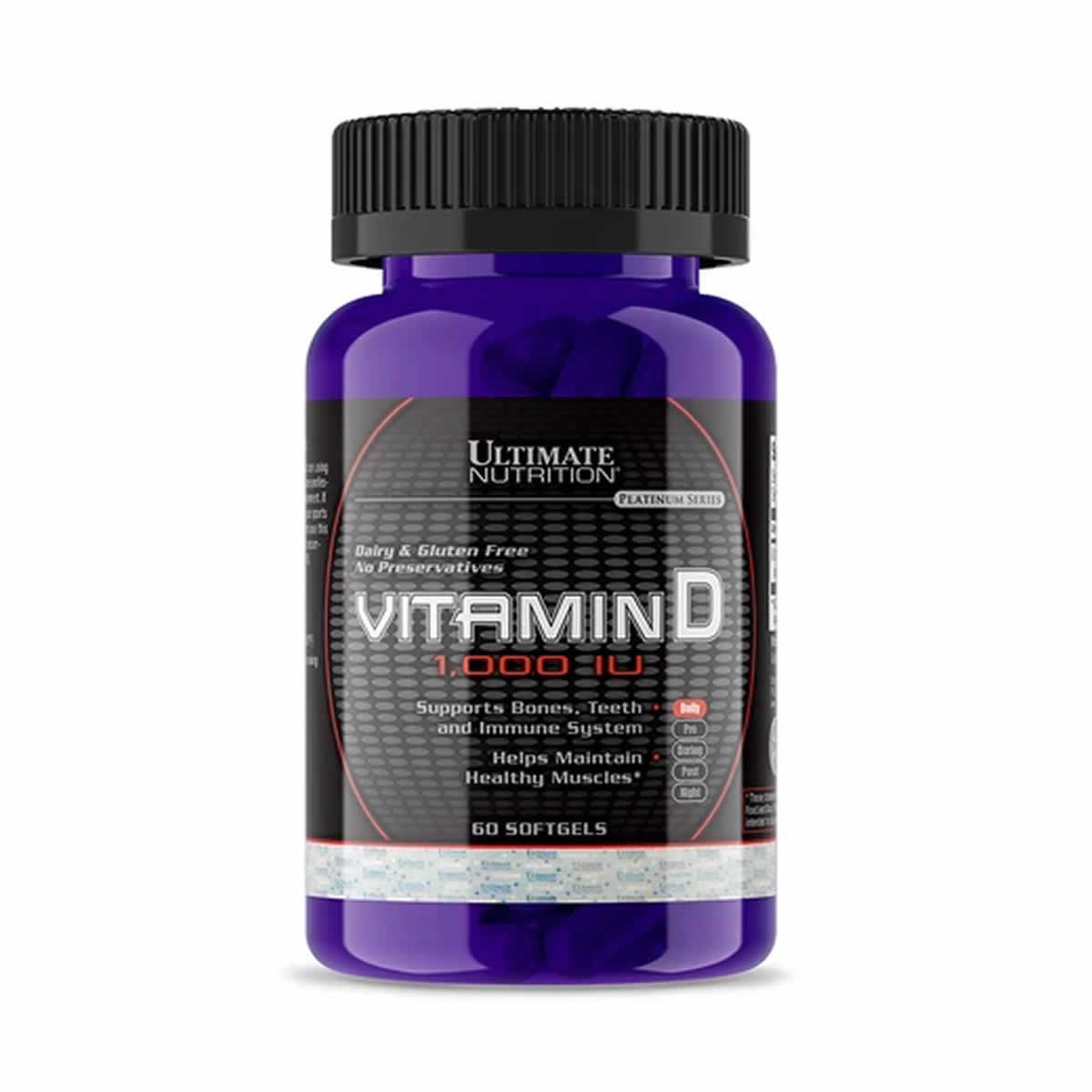Vitamin D 1000 UI - 60 Softgels - Ultimate Nutrition