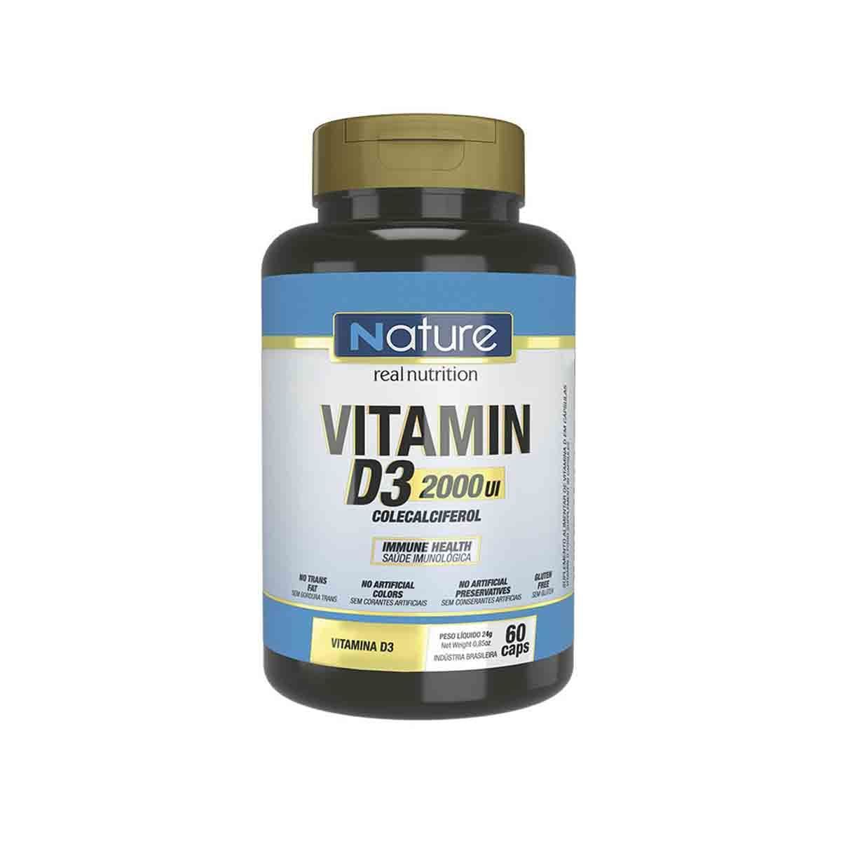 Vitamin D3 2000UI - 60 c�psulas - Nature