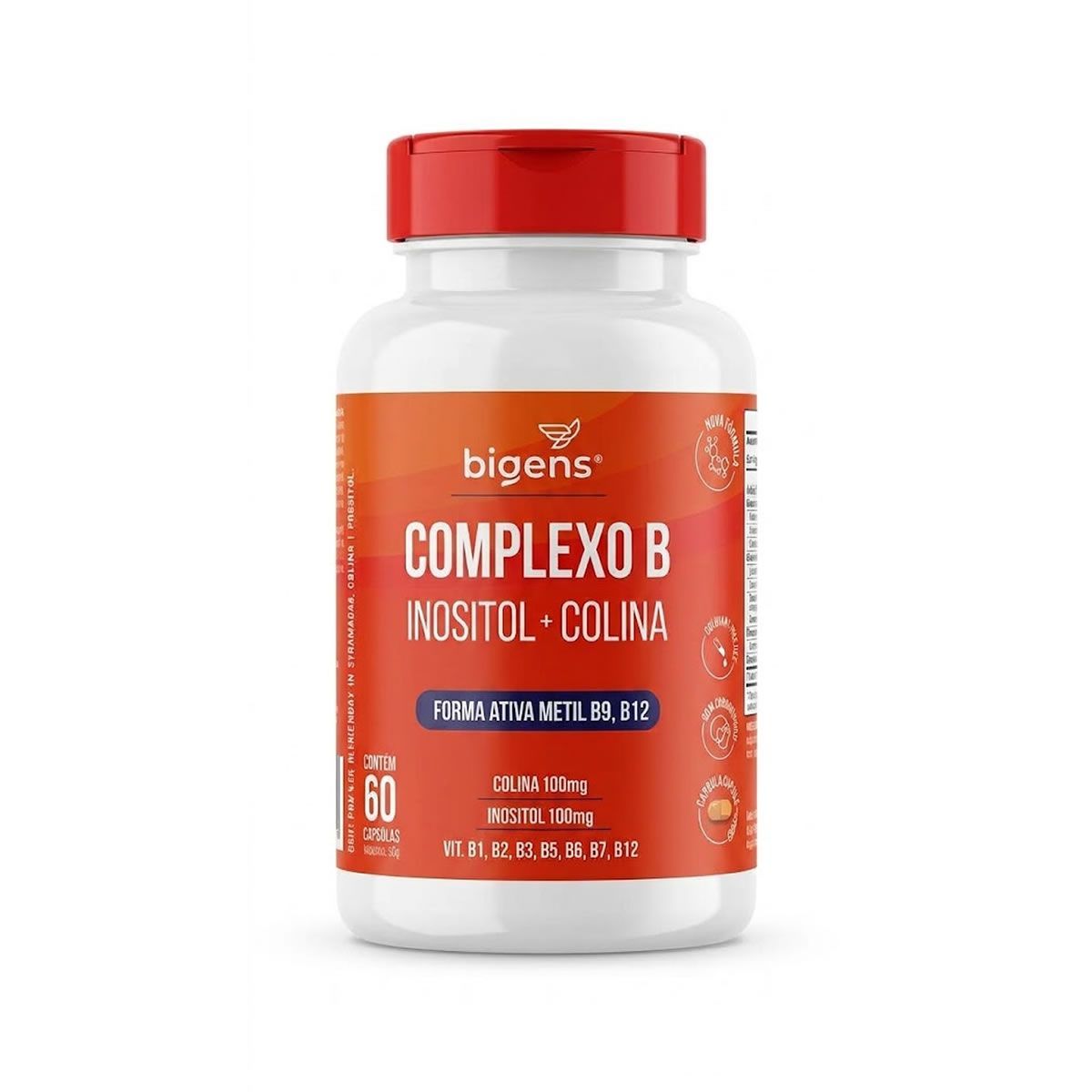 Complexo B Inositol e Colina - 60 C�psulas - Bigens