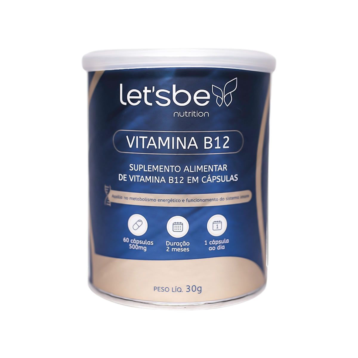 Vitamina B12 - 60 C�psulas - LetsBe Nutrition