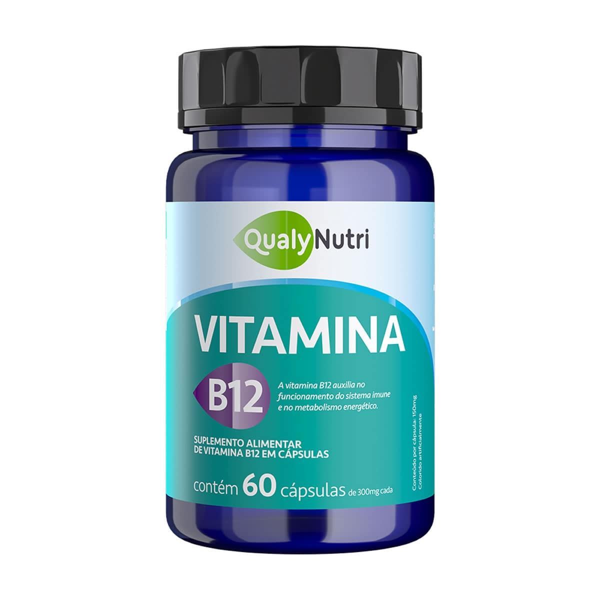 Vitamina B12 - 60 C�psulas - QualyNutri*** Data Venc. 28/01/2024