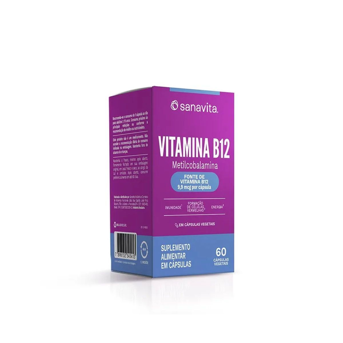 Vitamina B12 - 60 C�psulas - Sanavita