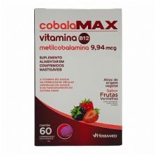 Vitamina B12 Metilcobalamina - 60 Comprimidos Frutas Vermelhas - Herbamed