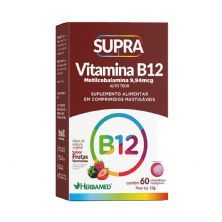 Vitamina B12 Metilcobalamina - 60 Comprimidos Frutas Vermelhas - Herbamed