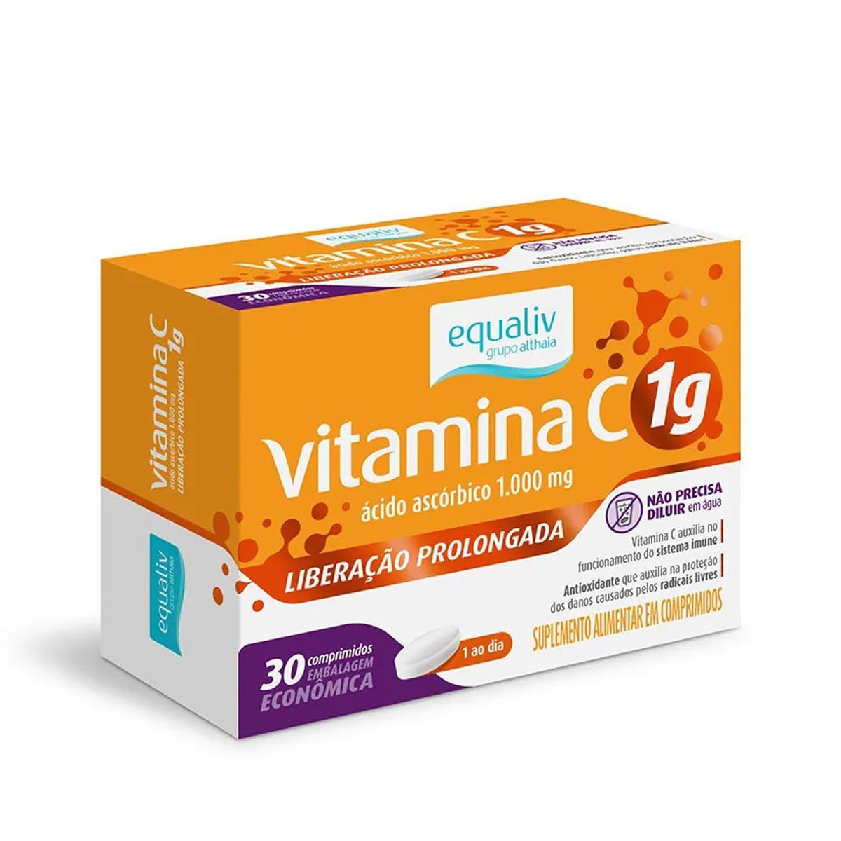 Vitamina C 1g - 30 Comprimidos - Equaliv