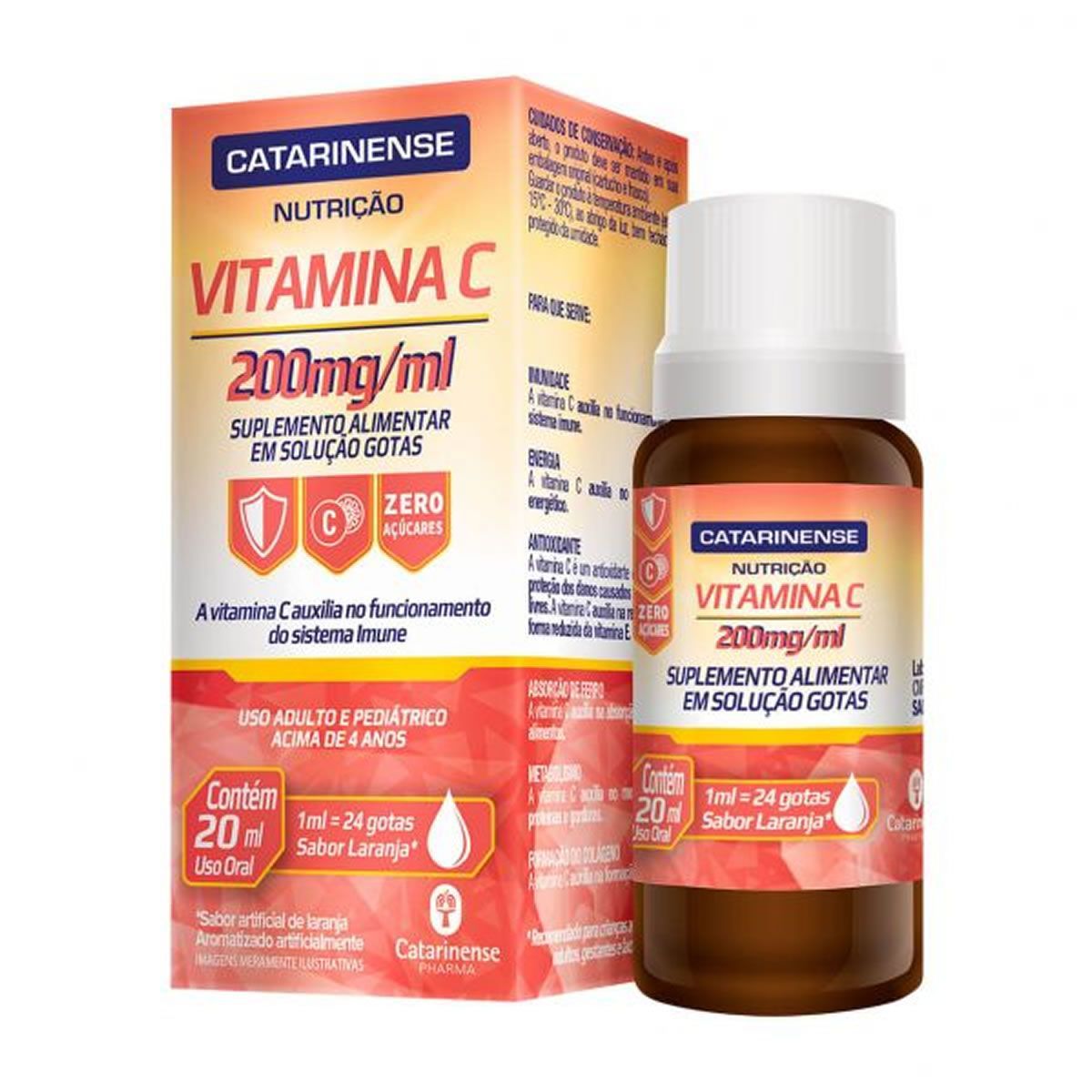 Vitamina C - 200mg/ml Gotas - Catarinense Nutri��o
