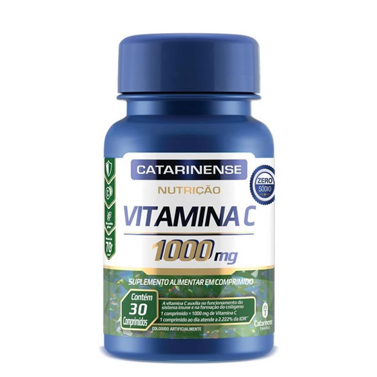 Vitamina C - 30 C�psulas - Catarinense Nutri��o