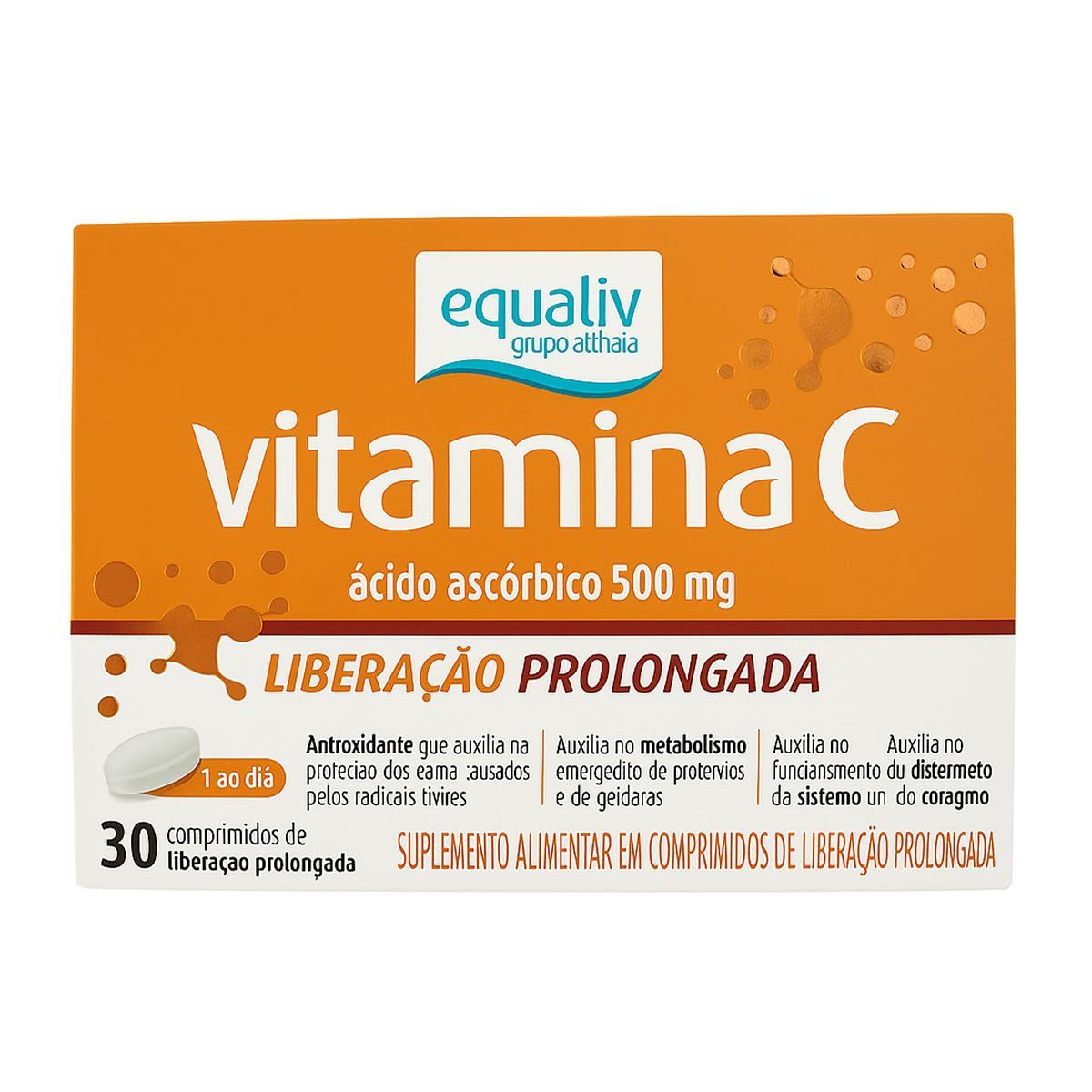 Vitamina C 500mg - 30 Comprimidos - Equaliv