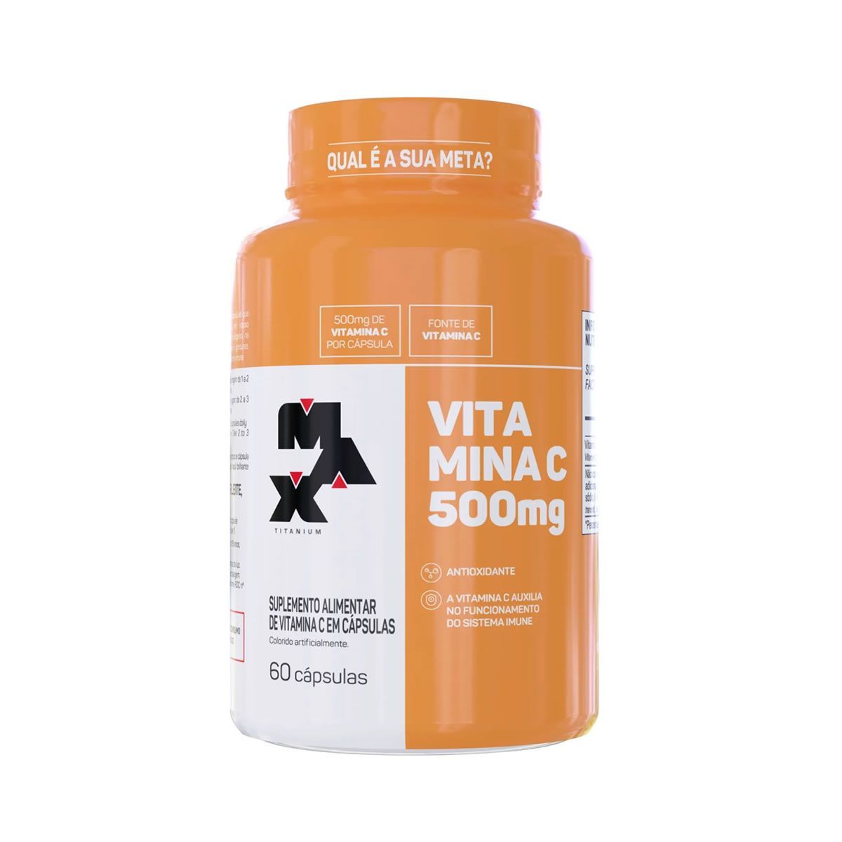 Vitamina C 500mg - 60 C�psulas- Max Titanium