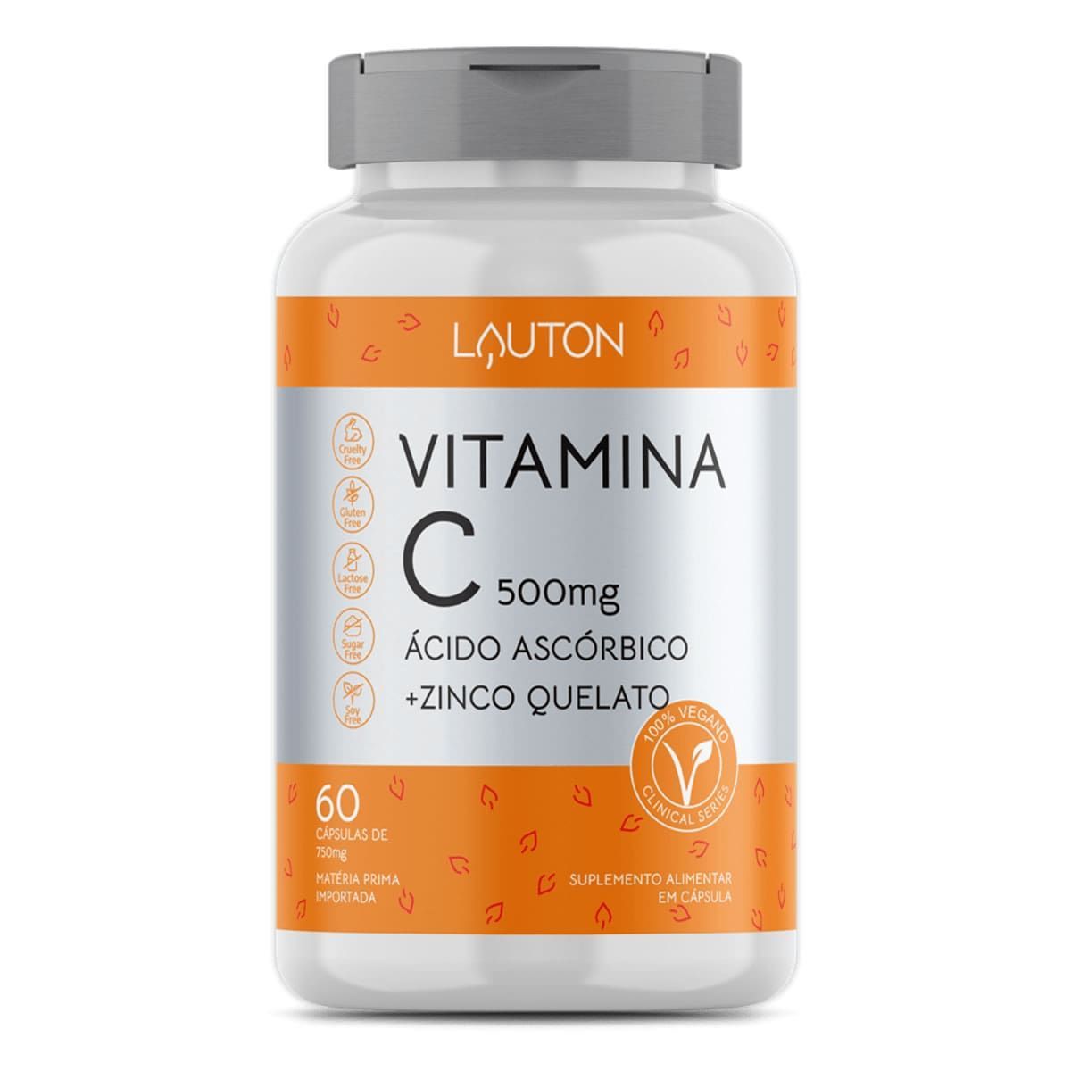 Vitamina C + Zinco 500mg - 60 C�psulas Lauton Nutrition*** Data Venc. 30/09/2026