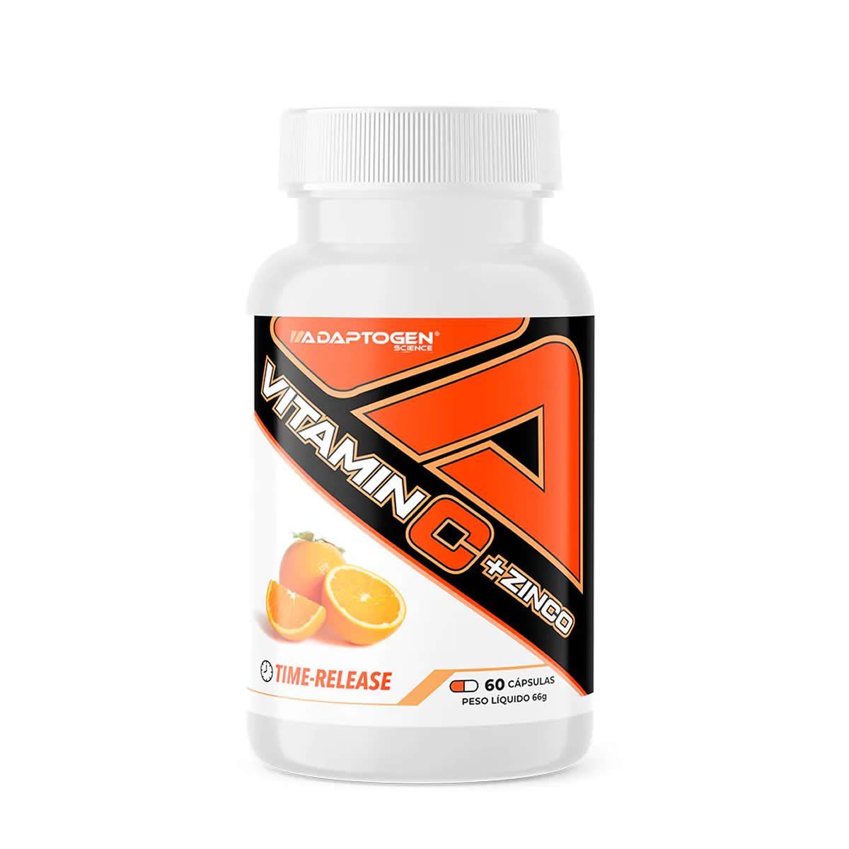 Vitamina C + Zinco - 60 C�psulas - Adaptogem