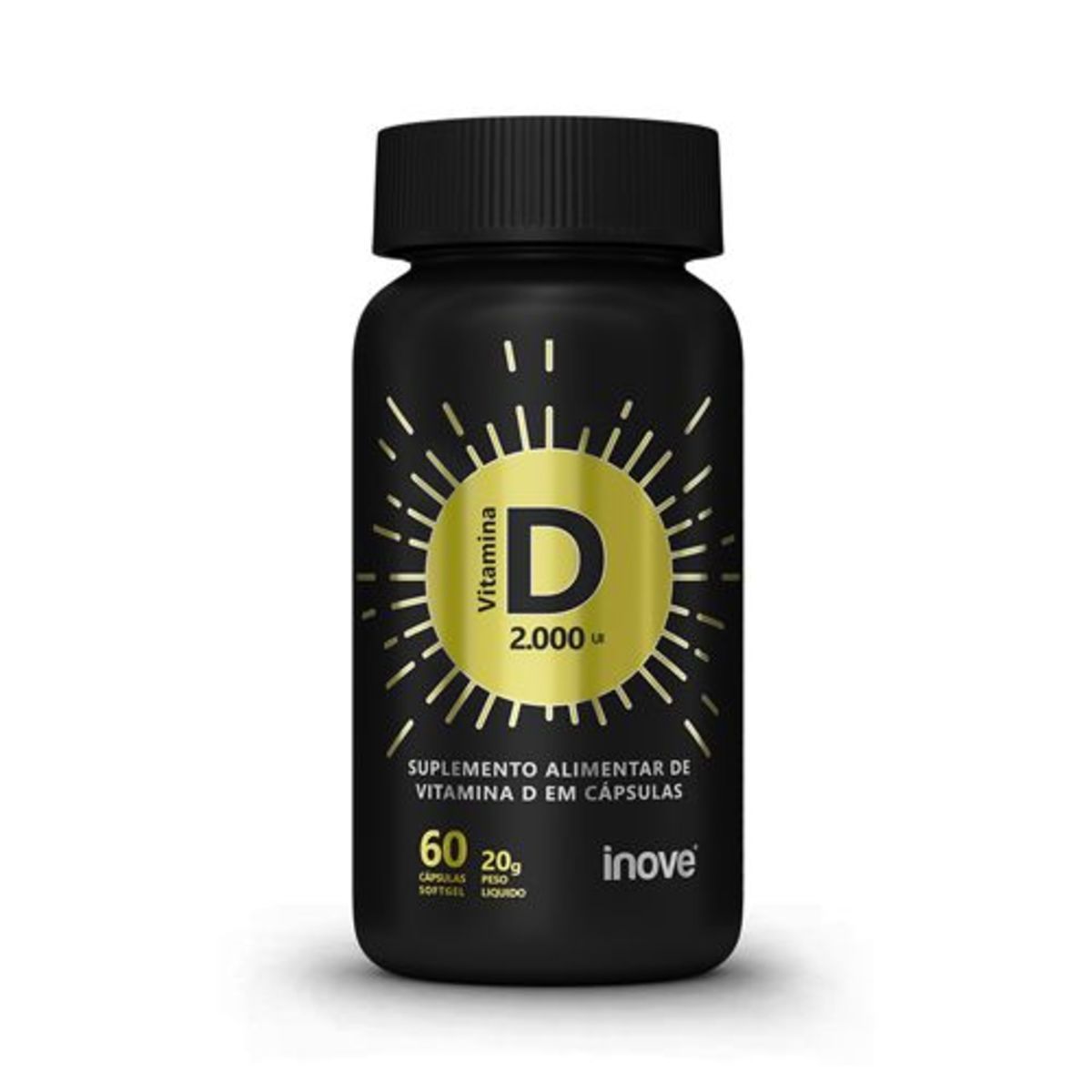Vitamina D 2.000 UI - 60 C�psulas Softgel - Inove Nutrition*** Data Venc. 30/06/2022