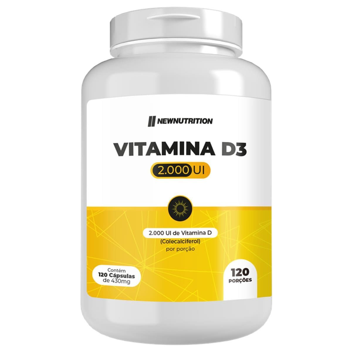 Vitamina D 2000UI - 120 Softgels - NewNutrition
