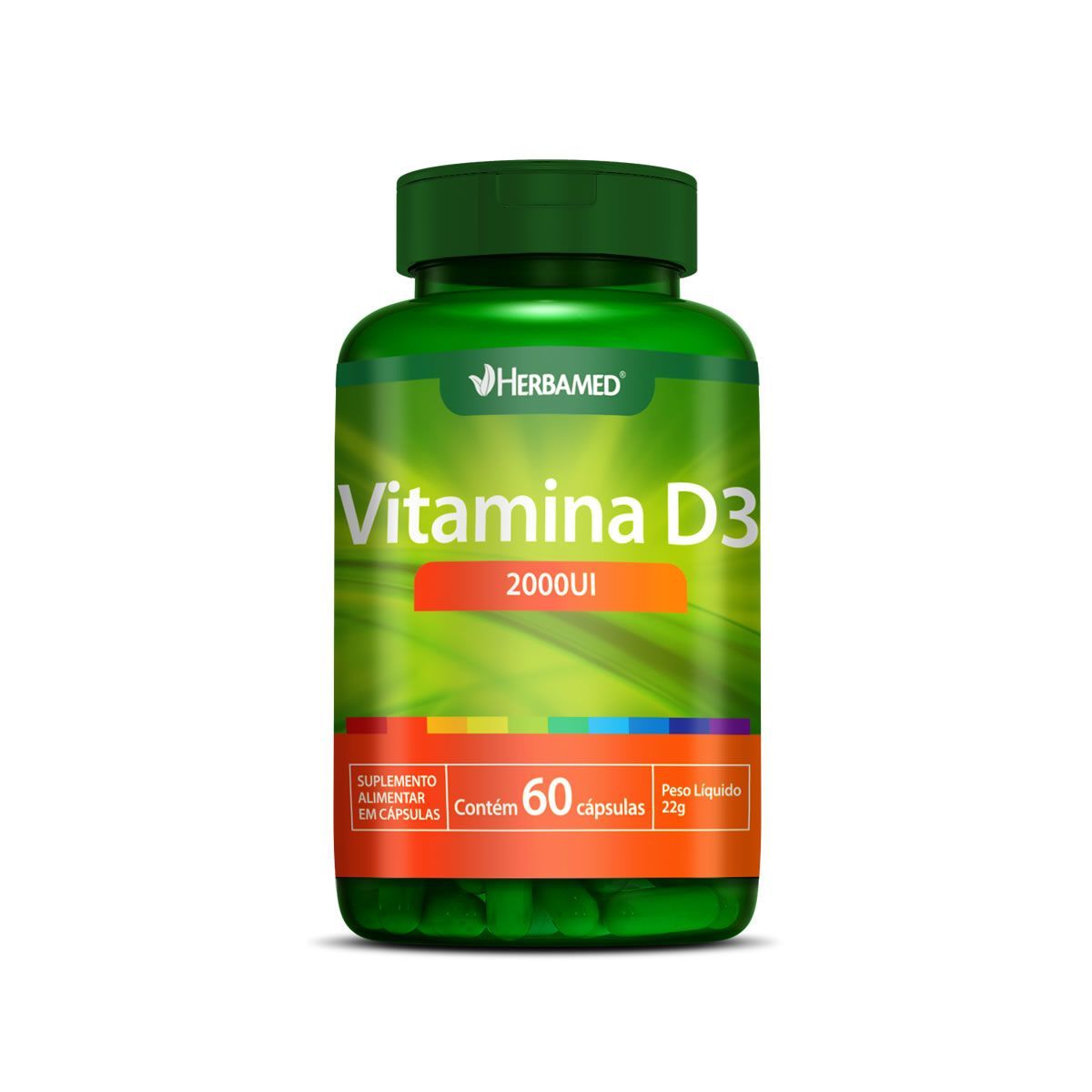 Vitamina D3 2000UI - 60 C�psulas - Herbamed