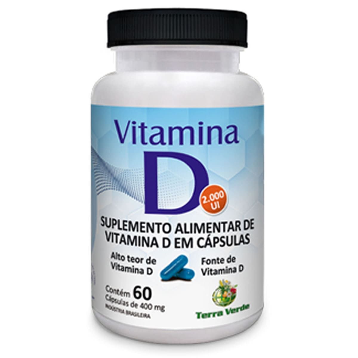 Vitamina D - 60 C�psulas - Terra Verde*** Data Venc. 30/10/2025