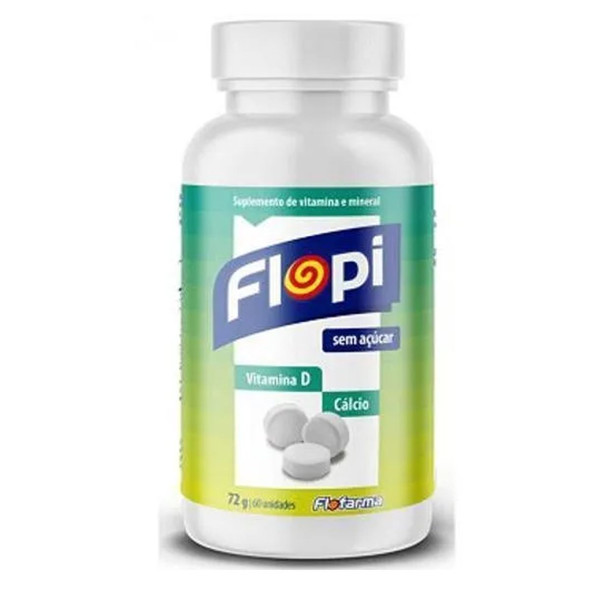 Vitamina D+C�lcio Flopi - 60 unidades - Flofarma*** Data Venc. 30/3/2023