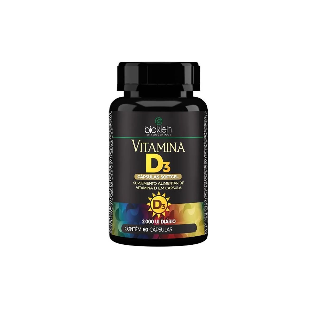 Vitamina D3 2000 UI - 60 C�psulas - Bioklein