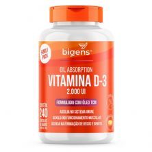 Vitamina D3 2000 ui Com Tcm - 120 C�psulas - Bigens
