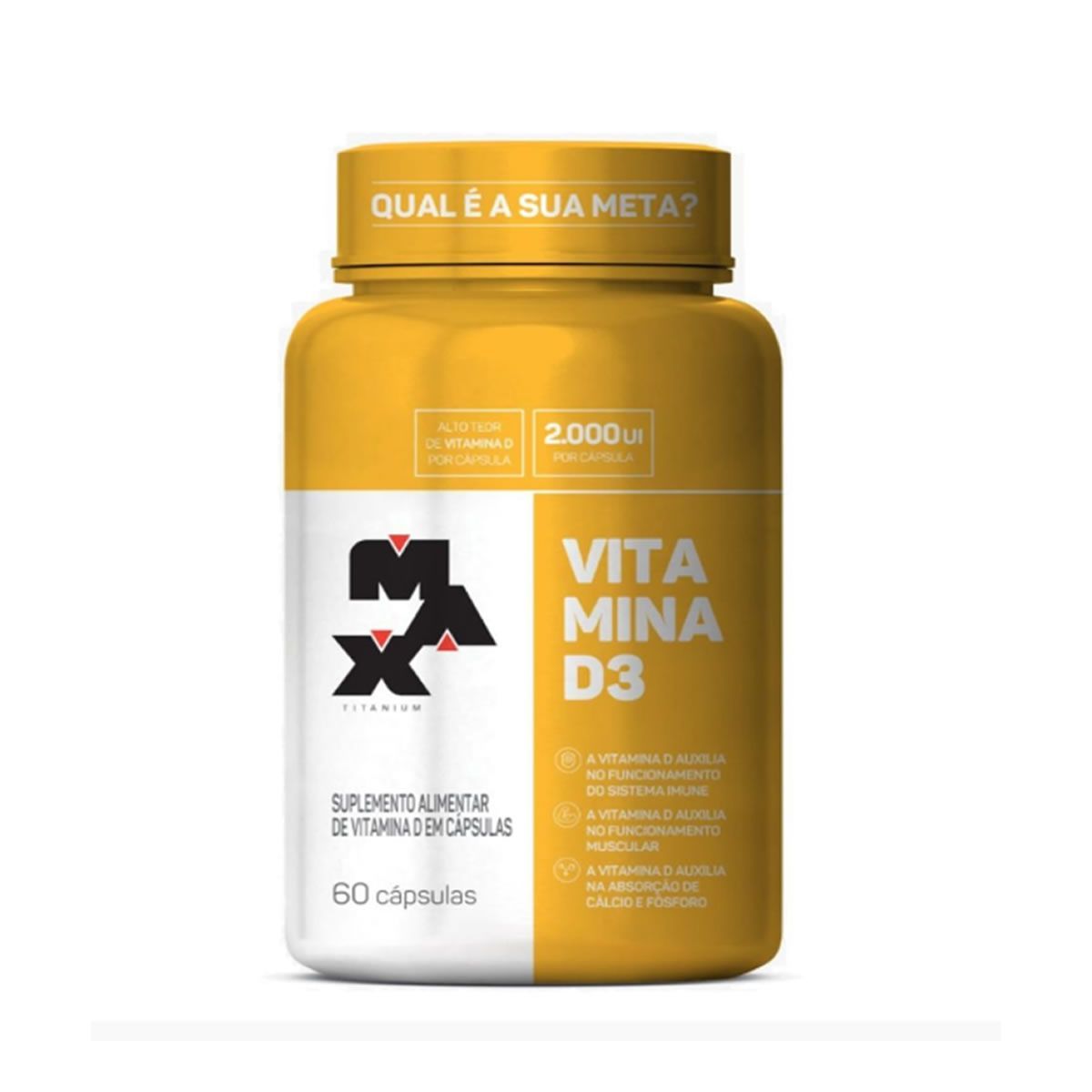 Vitamina D3 2000UI- 60 C�psulas - Max Titanium*** Data Venc. 27/10/2024
