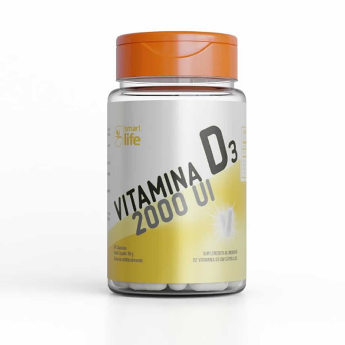Vitamina D3 2000UI - 60 C�psulas - Smart Life