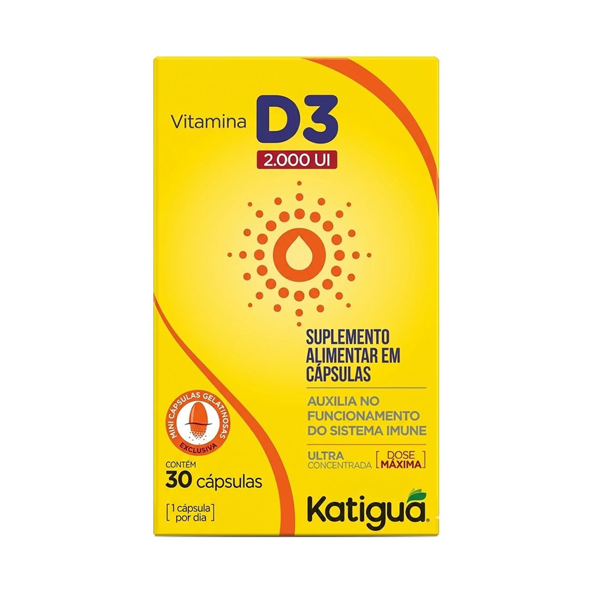 Vitamina D3 - 30 C�psulas - Katigu�