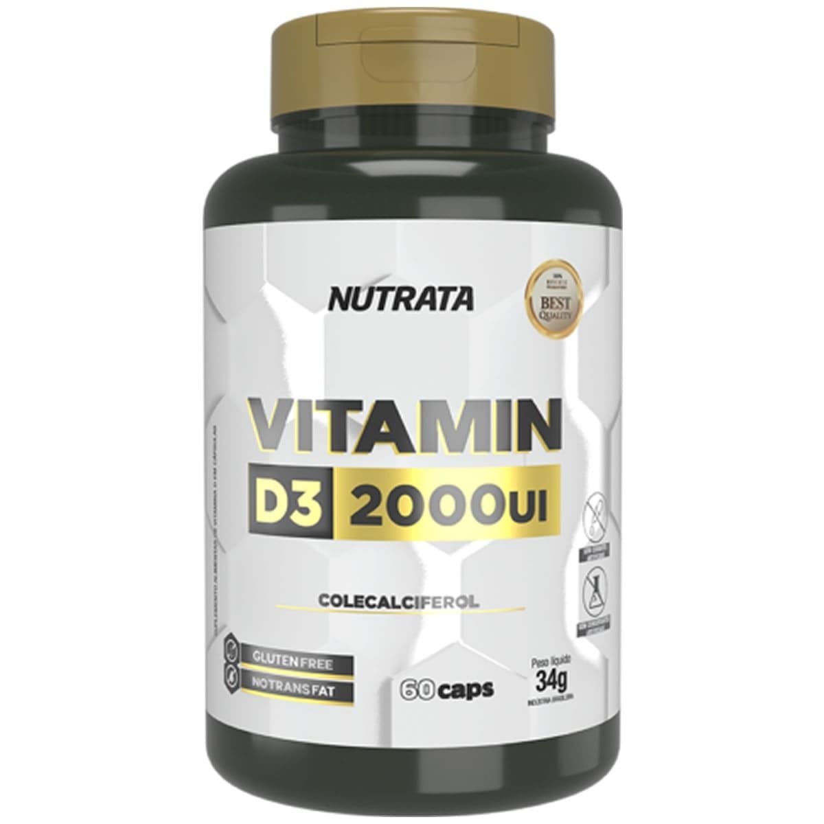 Vitamina D3 - 60 C�psulas - Nutrata*** Data Venc. 30/08/2024