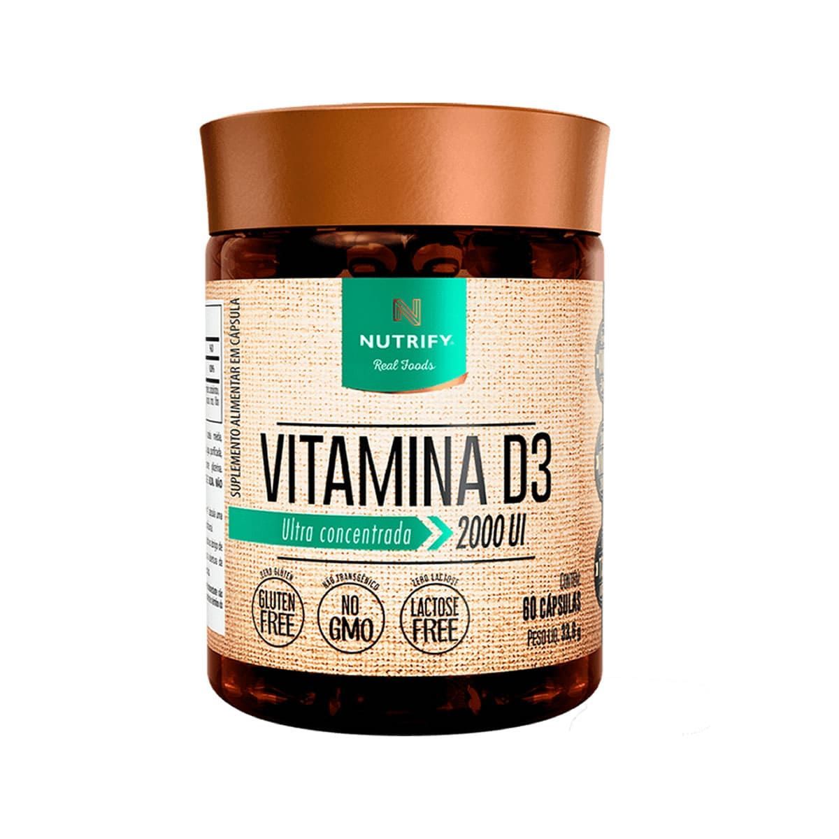 Vitamina D3 - 60 C�psulas - Nutrify