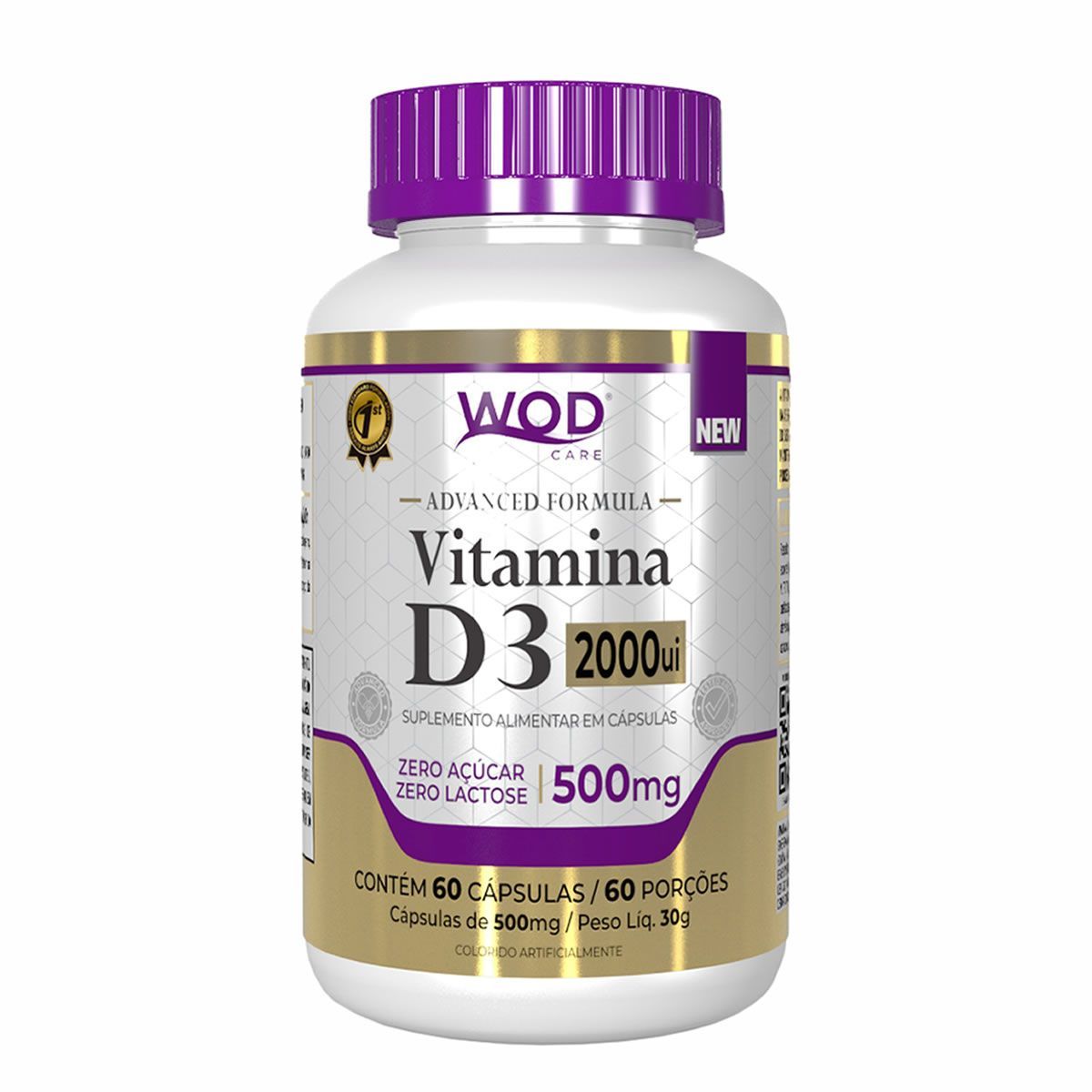 Vitamina D3 - 60 C�psulas - Wod Nutrition