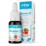 Vitamina D3 Gotas - 20ml Morango - FTW