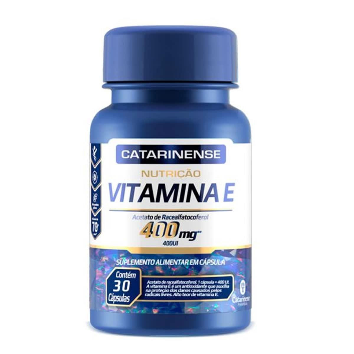 Vitamina E 400mg - 30 C�psulas - Catarinense Nutri��o