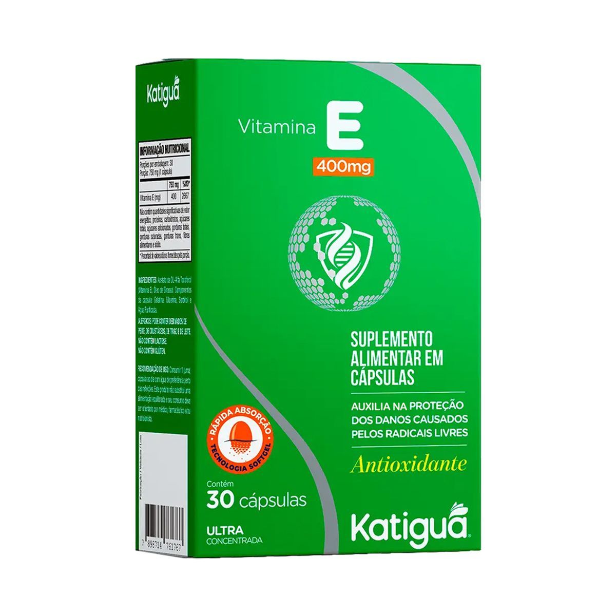 Vitamina E 400mg - 30 C�psulas - Katigu�