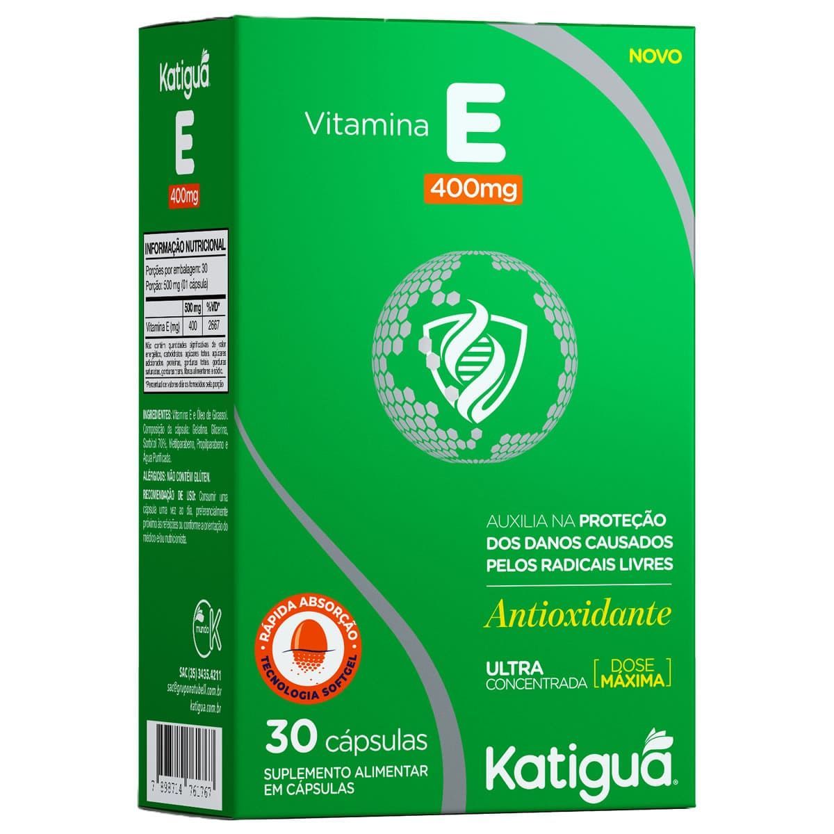 Vitamina E Dose M�xima - 30 C�psulas - Katigu�*** Data Venc. 31/01/2025