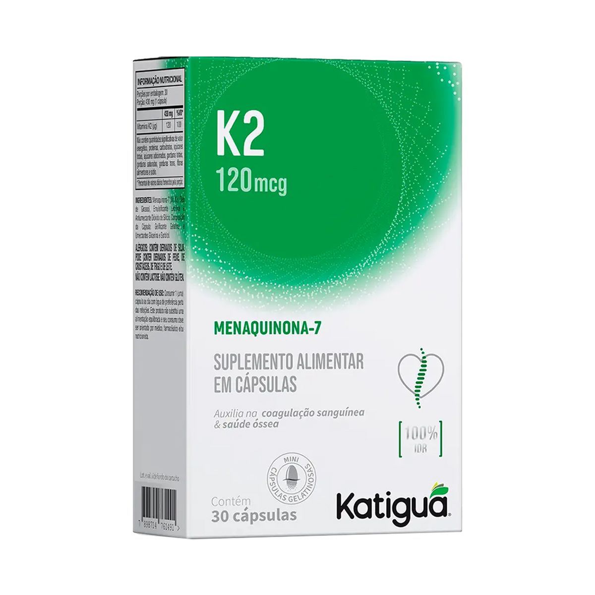 Vitamina K2 120mcg - 30 C�spulas - Katigu�