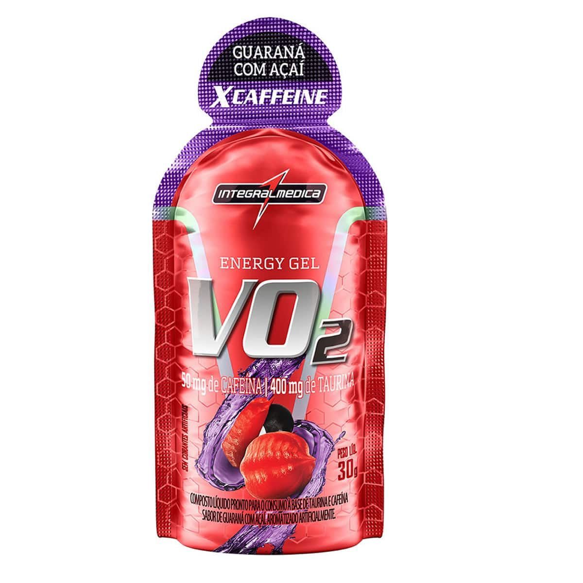 Vo2 Energy Gel X-Caffeine - 1 Sach� 30g Guaran� com A�a� - IntegralM�dica