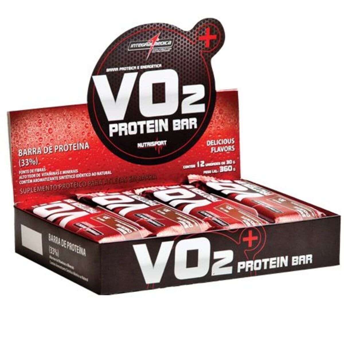 VO2 Whey Bar - 12 Unidades 30g Chocolate - IntegralM�dica