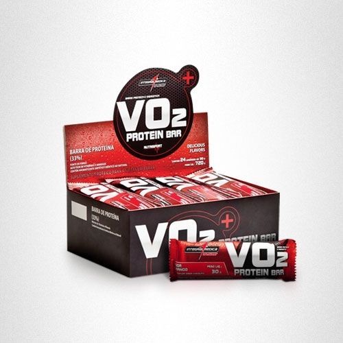 VO2 Whey Bar - 24 Unidades 30g Frutas Vermelhas c/ Chocolate Branco - IntegralM�dica