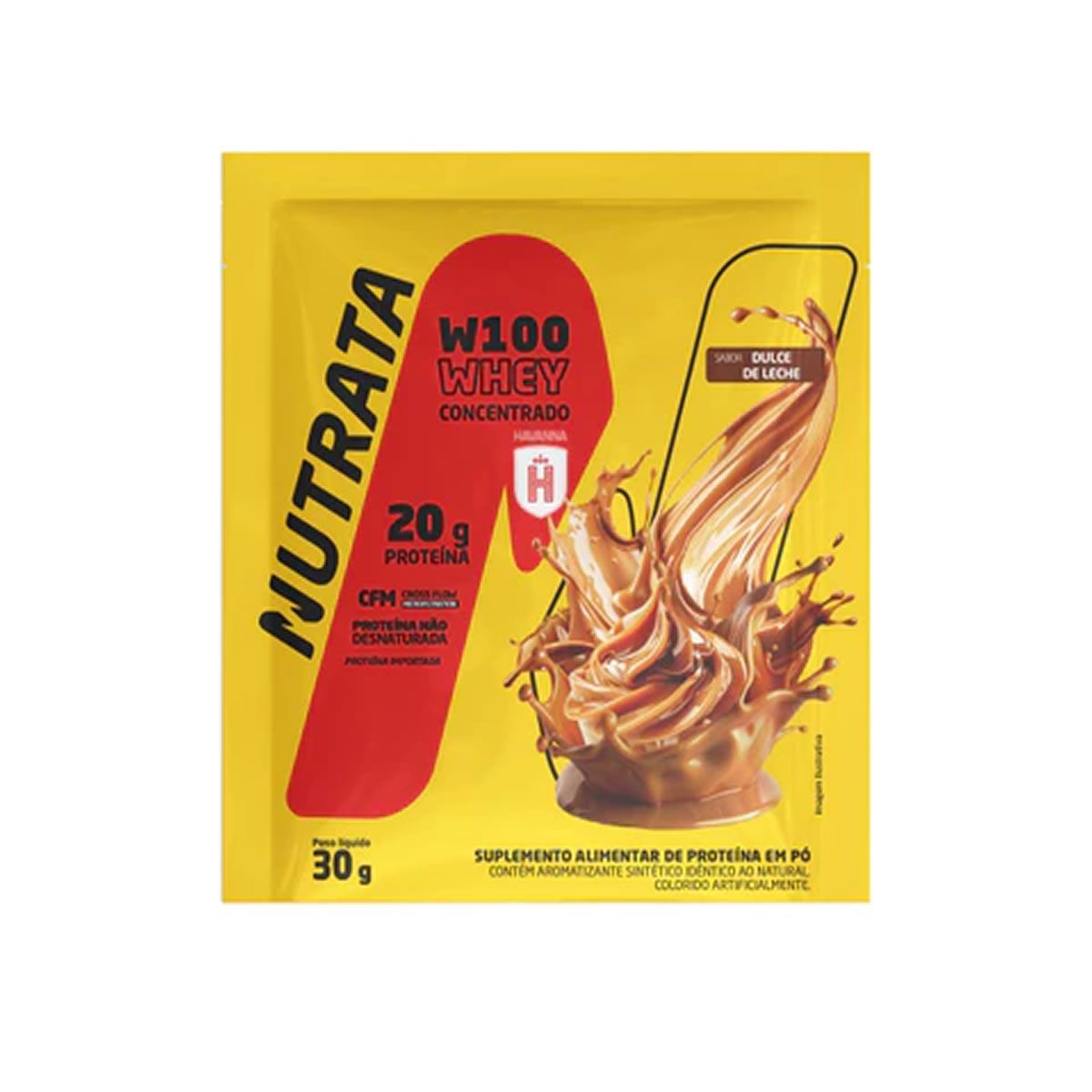 W100 Whey - 1 Sach� 30g Dulce de Leche Havanna - Nutrata