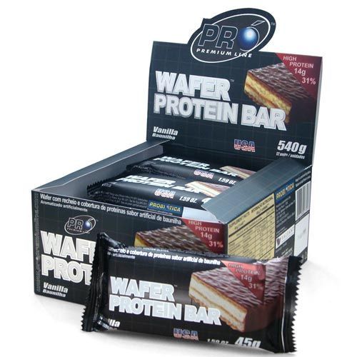 Wafer Protein Bar - Caixa com 12 Unidade de 45gr Baunilha - Probi�tica
