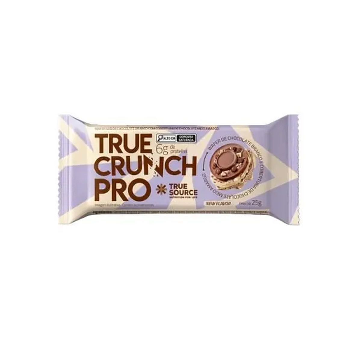 Wafer True Crunch Pro - 1 Unidade de 25g Chocolate Meio Amargo - True Source*** Data Venc. 01/11/2025