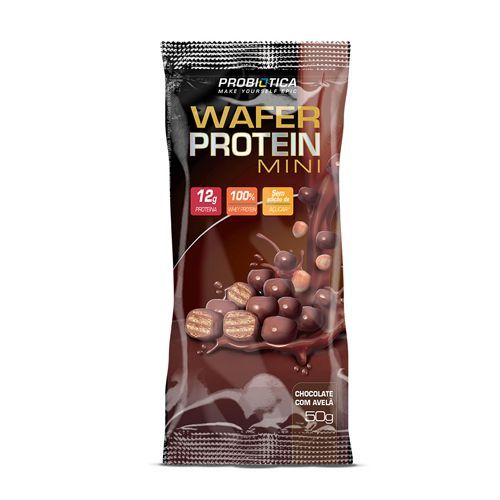 Waffer Protein Mini - 1 unidade de 50g Chocolate com Avel� - Probi�tica