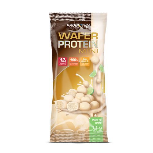 Waffer Protein Mini - 1 unidade de 50g Torta de Lim�o - Probi�tica